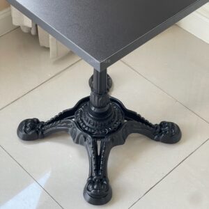 base of the black top table