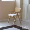Natural parawood rattan chair in an isometric view